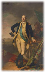ワシントン米初代大統領の肖像画